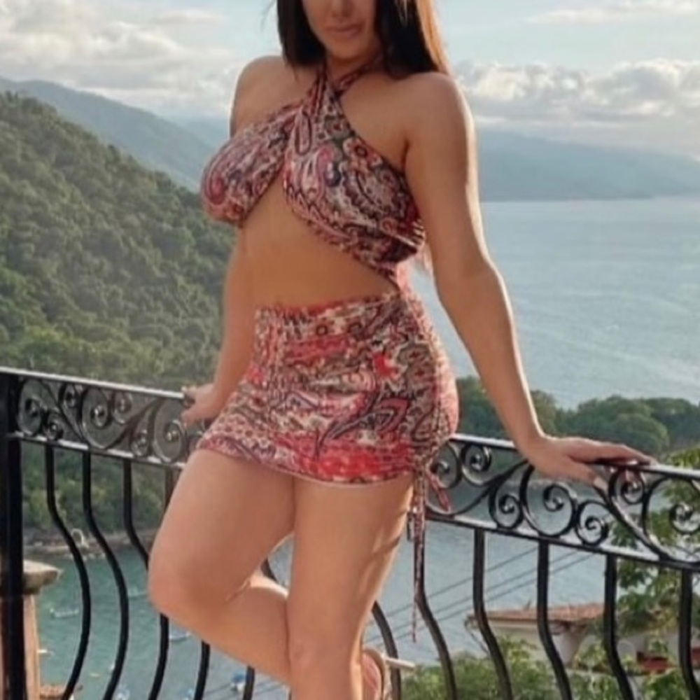 WRAP STYLE MINI DRESS - Picture 2 of 5